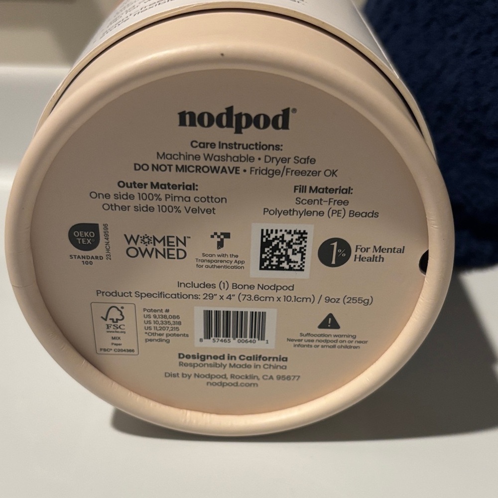 Nodpod Cream Weighted Eye Blanket - Picture 3 of 5